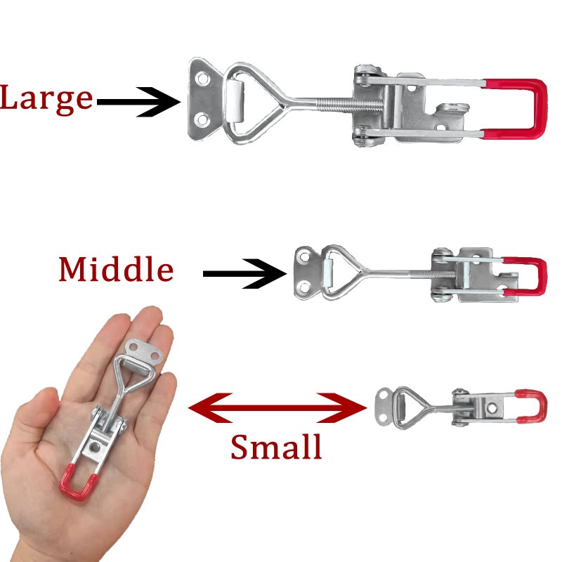 Accessbuy Toggle Clamp Latch 4001 Style,150Kg 330Lbs Holding Capacity Toggle Latch Clamp,Adjustable Pull Action Latches Hardware for Smoker lid,ToolBox Case Trunk and More (4.13 inch) - Image 5